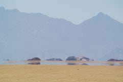 Mirage In Desert Royalty Free Stock Photo Mirage In Desert Royalty Free Stock Photo