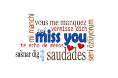 Miss you vector illustration Miss you vector illustration