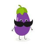 Mister eggplant with mustache vector illustration Mister eggplant with mustache vector illustration