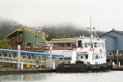 Misty Harbor In Alaska Stock Image