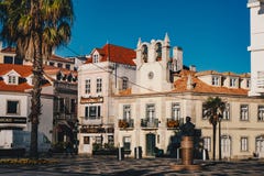 Mitt för Cascais stadstad i Portugal, i morgonen Royaltyfri Fotografi Mitt för Cascais stadstad i Portugal, i morgonen Royaltyfri Fotografi