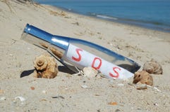 Mitteilung in einer Flasche mit PAS-Signal Mitteilung in einer Flasche mit PAS-Signal