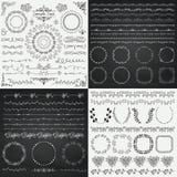 Mix of Black and Chalk Drawing Rustic Design Elements royalty free illustration Mix of Black and Chalk Drawing Rustic Design Elements royalty free illustration