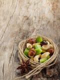 Mix of dried fruits and nuts. royalty free stock photo Mix of dried fruits and nuts. royalty free stock photo