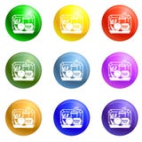 Mix lunchbox icons set vector royalty free illustration Mix lunchbox icons set vector royalty free illustration