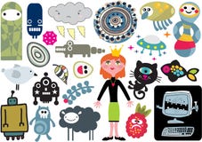Mix of vector images and icons. vol.15. Mix of different vector images and icons royalty free illustration Mix of vector images and icons. vol.15. Mix of different vector images and icons royalty free illustration