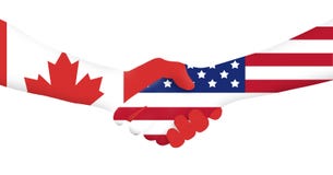 Międzynarodowy biznes usa - Kanada - obrazy royalty free Międzynarodowy biznes usa - Kanada - obrazy royalty free