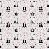 Miłość wzór kotów target1283_0_ Wektorowy illustranion royalty ilustracja Miłość wzór kotów target1283_0_ Wektorowy illustranion royalty ilustracja