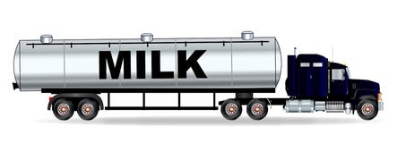 Mjölka tankbilen stock illustrationer Mjölka tankbilen stock illustrationer