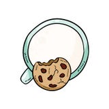 Mleko z ciastkiem na bia?ym tle ?niadaniowy cukierki i od?ywczy posi?ek ?licznego kresk?wka stylu wygodny wizerunek ilustracja wektor Mleko z ciastkiem na bia?ym tle ?niadaniowy cukierki i od?ywczy posi?ek ?licznego kresk?wka stylu wygodny wizerunek ilustracja wektor