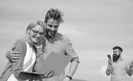 Mobile operator gives good internet connection. Enjoy call. Network coverage. Couple enjoy video call with perfect stock image Mobile operator gives good internet connection. Enjoy call. Network coverage. Couple enjoy video call with perfect stock image