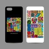 Mobile phone design, ethnic handmade ornament Royalty Free Stock Image Mobile phone design, ethnic handmade ornament Royalty Free Stock Image