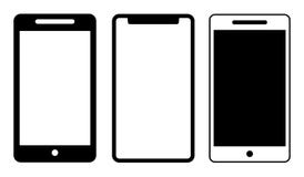 Mobile phone icons template black vector illustration Mobile phone icons template black vector illustration