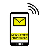 Mobile Phone - Subscribe to Newsletter german stock illustration Mobile Phone - Subscribe to Newsletter german stock illustration