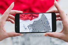 Mobile photography online clothes store retail stock photography Mobile photography online clothes store retail stock photography