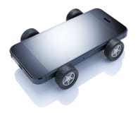 Mobiler Auto-Handy lizenzfreies stockbild Mobiler Auto-Handy lizenzfreies stockbild