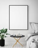 Mock Up Poster Frame In Hipster Interior Background, Scandinavian Style, 3D Render, Stock Photos Mock Up Poster Frame In Hipster Interior Background, Scandinavian Style, 3D Render, Stock Photos