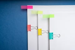 Mock up, stack of papers documents in archives files with paper clips on desk at offices, business concept. Copy space royalty free stock photography Mock up, stack of papers documents in archives files with paper clips on desk at offices, business concept. Copy space royalty free stock photography