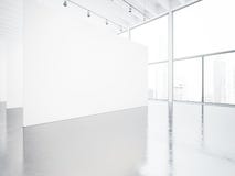 Mock up of white space gallery interior. 3d render Stock Photo Mock up of white space gallery interior. 3d render Stock Photo