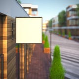 Mockup of blank template layout square signboard. Royalty Free Stock Image Mockup of blank template layout square signboard. Royalty Free Stock Image