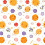 Mod?le sans couture cosmique mignon illustration stock Mod?le sans couture cosmique mignon illustration stock
