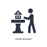model building icon on white background. Simple element illustration from activity and hobbies concept royalty free illustration model building icon on white background. Simple element illustration from activity and hobbies concept royalty free illustration