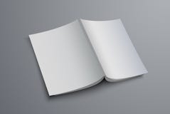 Modell av en vektorbroschyr som ligger på insidan, för presentatio stock illustrationer Modell av en vektorbroschyr som ligger på insidan, för presentatio stock illustrationer