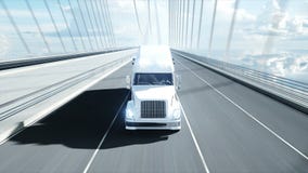 Modell 3d des Benzintankers, Anh?nger, LKW auf Landstra?e Sehr schnelles Fahren Realistische Animation 4K ?lkonzept vektor abbildung Modell 3d des Benzintankers, Anh?nger, LKW auf Landstra?e Sehr schnelles Fahren Realistische Animation 4K ?lkonzept vektor abbildung