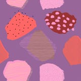Modell för bär för collagesamtidaabstrakt begrepp sömlös lila vektor illustrationer Modell för bär för collagesamtidaabstrakt begrepp sömlös lila vektor illustrationer