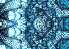 Modell för Fractalblåttstrukturer (den blåa prydnaden) vektor illustrationer Modell för Fractalblåttstrukturer (den blåa prydnaden) vektor illustrationer