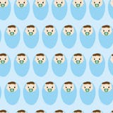 Modell för vektor för repetition för baby showerpojke sömlös royaltyfri illustrationer Modell för vektor för repetition för baby showerpojke sömlös royaltyfri illustrationer