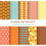 10 modelli senza cuciture - retro floreale royalty illustrazione gratis 10 modelli senza cuciture - retro floreale royalty illustrazione gratis