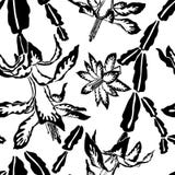 Modello in bianco e nero di fioritura del jumbo del cactus royalty illustrazione gratis Modello in bianco e nero di fioritura del jumbo del cactus royalty illustrazione gratis
