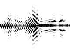 Modello in bianco e nero di semitono dell'onda sonora illustrazione di stock Modello in bianco e nero di semitono dell'onda sonora illustrazione di stock