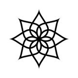 Modello circolare Icona geometrica Stella aguzza sette su fondo bianco Stile moderno Illustrazione di vettore Simbolo semplice ma royalty illustrazione gratis Modello circolare Icona geometrica Stella aguzza sette su fondo bianco Stile moderno Illustrazione di vettore Simbolo semplice ma royalty illustrazione gratis