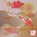 Modello con il pesce ed il tramonto, carpa a specchi su fondo giapponese tradizionale Marrone morbido pastello e rosa monocromati illustrazione di stock Modello con il pesce ed il tramonto, carpa a specchi su fondo giapponese tradizionale Marrone morbido pastello e rosa monocromati illustrazione di stock