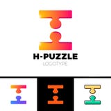 modello dell'icona di logo della lettera di 3d H nello spazio negativo in in due pezzi del puzzle Tecnologia semplice, rete, digi illustrazione di stock modello dell'icona di logo della lettera di 3d H nello spazio negativo in in due pezzi del puzzle Tecnologia semplice, rete, digi illustrazione di stock