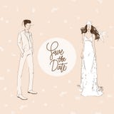 Modello della partecipazione di nozze sulla carta da parati senza cuciture dei fiori beige rosa illustrazione di stock Modello della partecipazione di nozze sulla carta da parati senza cuciture dei fiori beige rosa illustrazione di stock