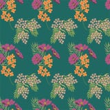 Modello di fiori di estate Linea elementi sottile Fondo verde floreale di vettore senza cuciture Modello floreale di verde senza illustrazione di stock Modello di fiori di estate Linea elementi sottile Fondo verde floreale di vettore senza cuciture Modello floreale di verde senza illustrazione di stock