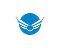 Modello di logo dell'ala illustrazione vettoriale Modello di logo dell'ala illustrazione vettoriale