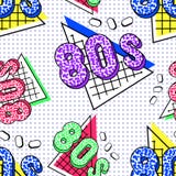 Modello di Memphis 80s illustrazione di stock Modello di Memphis 80s illustrazione di stock