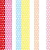 Modello di pois bianco del cerchio b a strisce verticale variopinta dolce royalty illustrazione gratis Modello di pois bianco del cerchio b a strisce verticale variopinta dolce royalty illustrazione gratis