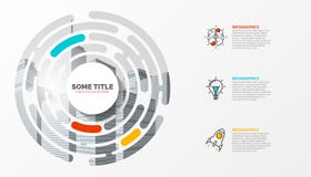 Modello di progettazione di Infographic Concetto creativo con 3 punti illustrazione vettoriale Modello di progettazione di Infographic Concetto creativo con 3 punti illustrazione vettoriale