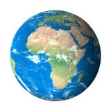 Modello di terra da spazio: Vista dell'Africa illustrazione di stock Modello di terra da spazio: Vista dell'Africa illustrazione di stock