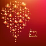 Modello felice della carta di Diwali Il festival delle luci indiano ENV 10 illustrazione vettoriale Modello felice della carta di Diwali Il festival delle luci indiano ENV 10 illustrazione vettoriale