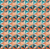 Modello geometrico senza cuciture della piastrellatura del triangolo di vettore in Teal And Orange Colours illustrazione di stock Modello geometrico senza cuciture della piastrellatura del triangolo di vettore in Teal And Orange Colours illustrazione di stock