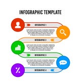 Modello infographic di progettazione del cerchio di flusso variopinto di punto royalty illustrazione gratis Modello infographic di progettazione del cerchio di flusso variopinto di punto royalty illustrazione gratis