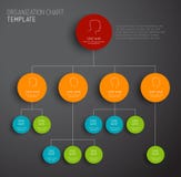 Modello moderno e semplice di vettore dell'organigramma illustrazione vettoriale Modello moderno e semplice di vettore dell'organigramma illustrazione vettoriale