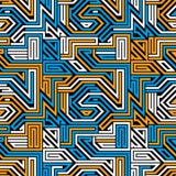 Modello senza cuciture astratto del circuito, backgr geometrico di vettore royalty illustrazione gratis Modello senza cuciture astratto del circuito, backgr geometrico di vettore royalty illustrazione gratis