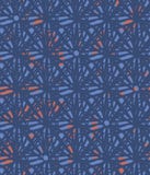 Modello senza cuciture astratto di vettore con le forme del tipo di stella blu e un certo accendino blu e rosa nei precedenti illustrazione di stock Modello senza cuciture astratto di vettore con le forme del tipo di stella blu e un certo accendino blu e rosa nei precedenti illustrazione di stock